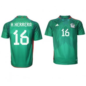 Mexiko Hector Herrera #16 Hemmatröja VM 2022 Kortärmad